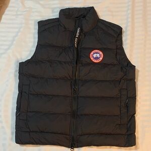 Canada Goose Black Quilted Vest with Logo